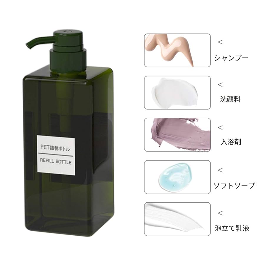 【新品　ボトル付き】AKNIR シャンプーセット 詰め替え7本+ボトル2本 51JHPNfUzxL.jpg_BO30,255,255,